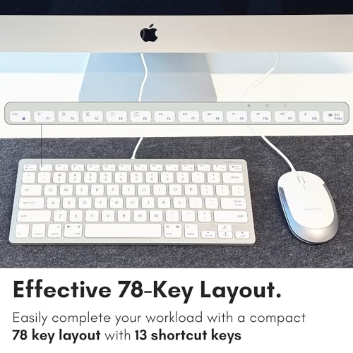 Macally USB Wired Keyboard and Mouse Combo for Mac and PC - Save Space with a Compact Small Apple Keyboard and Mouse for MacBook Pro/Air, iMac Mini/Pro