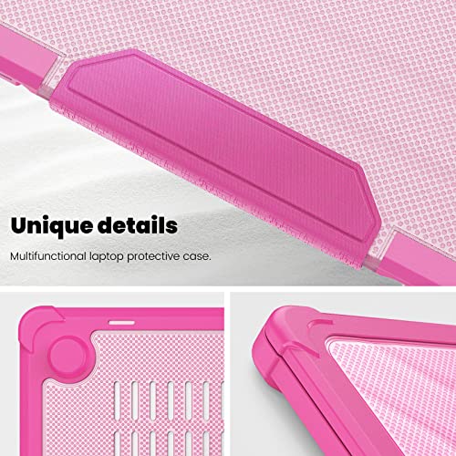 MEEgoodo Case for MacBook Air 15 inch 2026 2025 2024 2023, Case Fit Model (A3448/A3241/A3114/A2941) with M5/M4/M3/M2 Chip, Laptop Hard Shell with Heavy Duty Rugged Shockproof, Pink XK - color: Pink XK