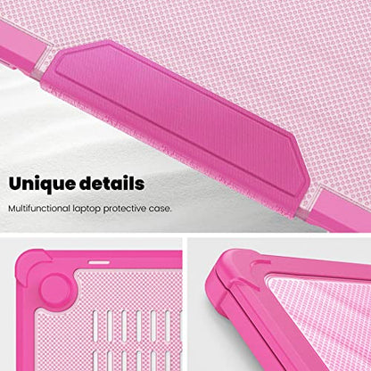 MEEgoodo Case for MacBook Air 15 inch 2026 2025 2024 2023, Case Fit Model (A3448/A3241/A3114/A2941) with M5/M4/M3/M2 Chip, Laptop Hard Shell with Heavy Duty Rugged Shockproof, Pink XK - color: Pink XK
