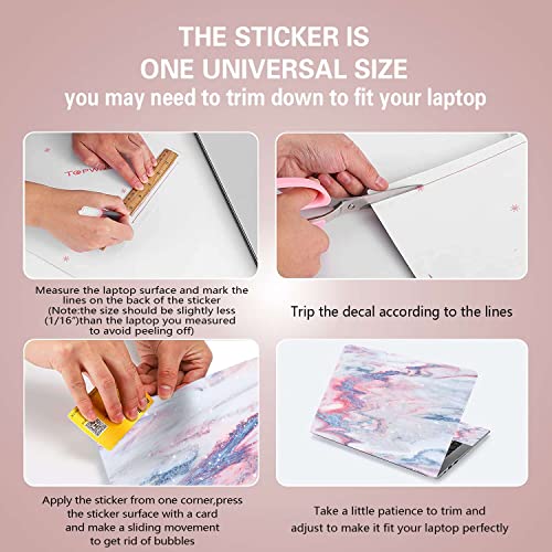 Laptop Notebook Skin Sticker Cover Decal Fits 12 13 13.3 14 15 15.4 15.6 inch Laptop Protector Notebook PC | Easy to Apply, Remove and Change Styles (Colorful Marble) - color: Colorful Marble