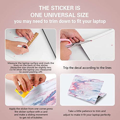 Laptop Notebook Skin Sticker Cover Decal Fits 12 13 13.3 14 15 15.4 15.6 inch Laptop Protector Notebook PC | Easy to Apply, Remove and Change Styles (Colorful Marble) - color: Colorful Marble