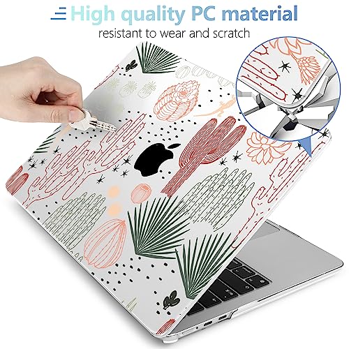 MEEgoodo for M5/M4/M3/M2 MacBook Air 15 inch Case 2026 2025 2024 2023, Case Fit Model (A3448/A3241/A3114/A2941) for MacBook Air 15.3 inch, Cacti - color: Cacti