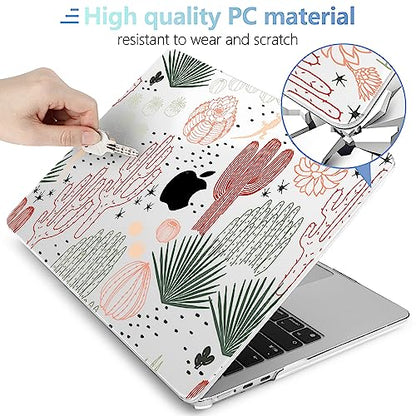 MEEgoodo for M5/M4/M3/M2 MacBook Air 15 inch Case 2026 2025 2024 2023, Case Fit Model (A3448/A3241/A3114/A2941) for MacBook Air 15.3 inch, Cacti - color: Cacti