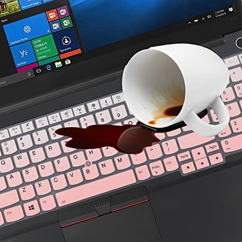 Keyboard Cover for 15.6" Lenovo ThinkPad E15 E580 E590 E595, ThinkPad L15 Gen 2 1 L580 L590 |ThinkPad 15 P51S P52 P52S P53 P72 P73 T15 T15p T570 T575 T580 T590 with Numeric Keypad US Layout -GPink - color: GradualPink