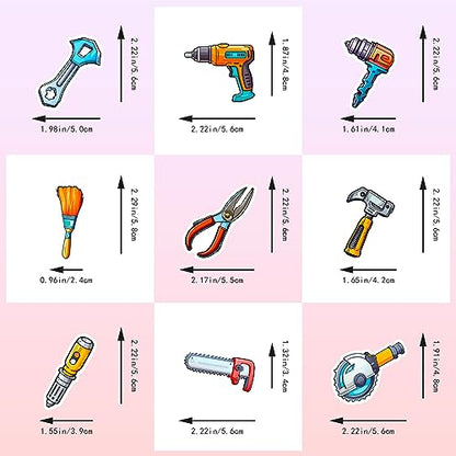 50PCS Tool Stickers for Kids, Waterproof Tool Box Decals for Water Bottles, Laptops, Scrapbooks, DIY Crafts and Party Favors - color: Tools