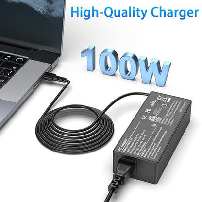 100W USB Type C Laptop Charger Universal Compatible with Lenovo, Acer, Dell, HP, Asus, Mac Book and More Devices, USB C Power Adapter