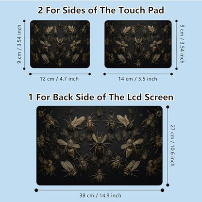 Universal Laptop Skin Sticker with 2 Wrist Pad Skins, Waterproof Scratch Resistant Vinyl Laptop Cover Decal, Cut to Fit for 11–15.6 Inch MacBook HP Dell Lenovo, Bumblebee - color: Bumblebee