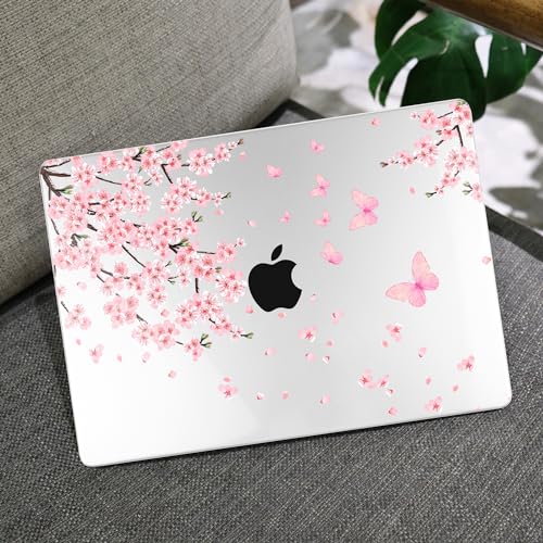 MEEgoodo Case for M5/M4/M3/M2 MacBook Air 13 inch Case 2026 2025 2024 2022, Fit Model A3449/A3240/A3113/A2681, Laptop Hard Shell Compatible with MacBook Air 13.6-inch, Cherry Blossoms - color: Cherry Blossoms