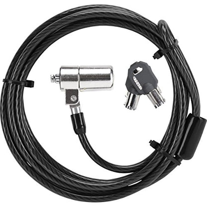 Targus DEFCON T-Lock Key Cable Lock for Laptop Computer and Desktop Security Cable (ASP48EU), Black - size: T-Lock, style: Keyed Cable