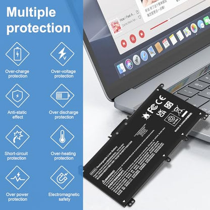 HW03XL Laptop Battery for HP Pavilion 15-EG 15-EG1025CL 15-EG1053CL 15-EH 15-EH1254NG 17-CN 17-CN0065CL 17-CN0023DX 17-CN0053CL 15T-EG 15Z-EH 17-CP 17S-CU 17T-CN 17Z-CP Series L97300-005 HSTNN-IB90 - size: HW03XL 8.94*4.96*0.71 in