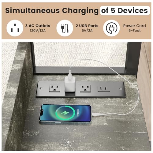 Hadulcet Adjustable C Table with Charging Station, Tiltable Desk C Shaped End Table for Couch, Over Bed Table with Wheels Adjustable Height, Laptop Stand Drawing Desk, Marble Grey - color: Marble Grey, style: Upgrade