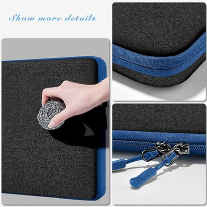 Hseok Laptop Case 13.3 14 inch Sleeve with Additional Case Compatible with MacBook Pro/Neo 14 inch M5/M4/M3/M2/M1 All Model of 13.3 Inch Mac Air/Pro, XPS 13 14 and More 13.3"-14" Notebooks,Bk-Blue - color: Black-blue