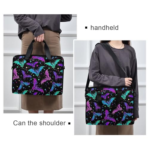 MNSRUU Laptop Bag for 15.6 inch Black Gothic Bats - color: Halloween Theme 092
