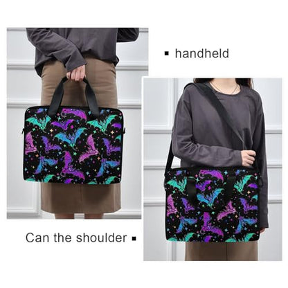 MNSRUU Laptop Bag for 15.6 inch Black Gothic Bats - color: Halloween Theme 092
