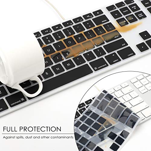 Allinside Black Keyboard Cover for iMac USB Keyboard A1243 MB110LL/B - color: 02 Black