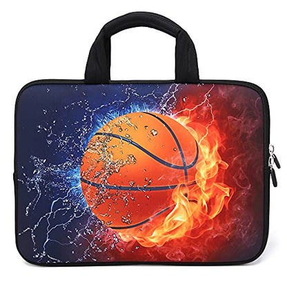 14 15 15.4 15.6 inch Laptop Handle Bag Computer Protect Case Pouch Holder Notebook Sleeve Neoprene Cover Soft Carrying Travel Case for Dell Lenovo Toshiba HP Chromebook ASUS Acer (Cool Basketball) - color: Cool Basketball