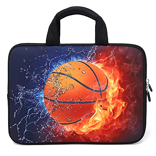 14 15 15.4 15.6 inch Laptop Handle Bag Computer Protect Case Pouch Holder Notebook Sleeve Neoprene Cover Soft Carrying Travel Case for Dell Lenovo Toshiba HP Chromebook ASUS Acer (Cool Basketball) - color: Cool Basketball