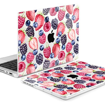 MEEgoodo Compatible with MacBook Pro 14 inch Case (M5/M4/M3/M2/M1) Pro/Max 2026 2025 2024 2023 2021, Case Fit Model A3427/A3426/A3434/A3112/A3401/A3185/A2918/A2992/A2779/A2442, Fresh Berries Pattern - color: Fresh Berries Pattern
