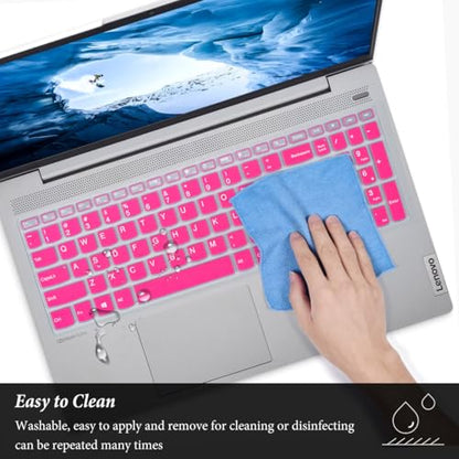Keyboard Cover for Lenovo IdeaPad 1 1i 15.6" 15ijl7 15alc7 15iau7 15ada07 / ThinkBook 15 G2 G3 / V15 G4 G3 G2, Lenovo Yoga 7i / IdeaPad Flex 5 / IdeaPad Flex 5i / IdeaPad Slim 5 16" Skin - Hot Pink