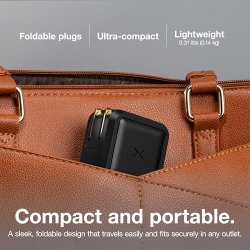 NOCO XGrid X65 65W USB-C GaN Wall Charger Block with Power Delivery | Dual USB-C Port, PD 3.0, QC 4.0+ & PPS Fast Charging, Foldable Compact Design, Charges All USB-C Devices, UL Certified
