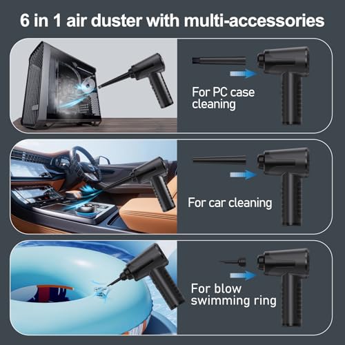 Electric Compressed Air Duster Blower Can Duster for Computer PC Keyboard | 100,000RPM, Cordless, Rechargeable,