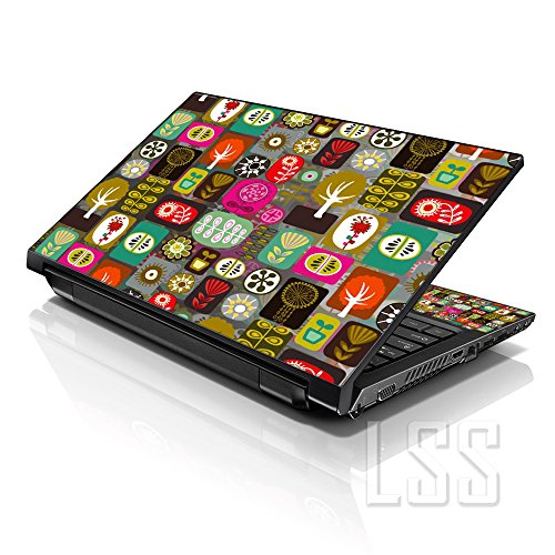 Laptop Sleeve 15" Compatible with w/Handle & Adjustable Shoulder Strap & Matching Skin Sticker Compatible with 15" 15.4" 15.6" - Symbols - color: Symbols, size: 15 inch