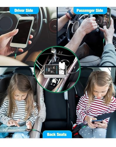 YSOLX 300W 12V to 110V Car Power Inverter | 65W USB-C,4 USB Post,Dual AC Car Plug Adapter Outlet,LED display.Suitable for Car Trips, Camping,Laptop - color: white