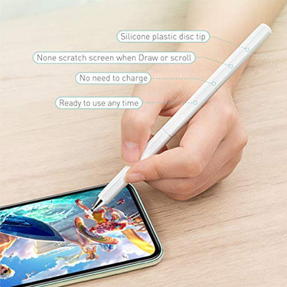Touch Screen Stylus, Universal High Sensitive & Precision Capacitive Disc Tip Pencil Touch Screen Pen for Apple iPad/Pro/Air/iPhone/Samsung/Galaxy/Tablet/Kindle/Smartphone