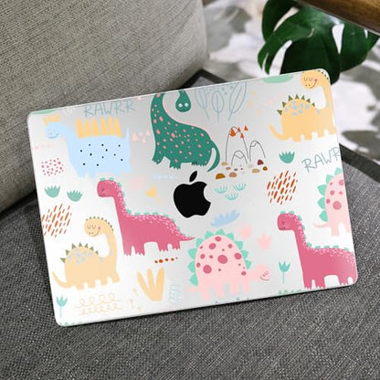 MEEgoodo for M5/M4/M3/M2 MacBook Air 15 inch Case 2026 2025 2024 2023, Case Fit Model (A3448/A3241/A3114/A2941) for MacBook Air 15.3 inch, Cute Dinosaurs - color: Cute Dinosaurs