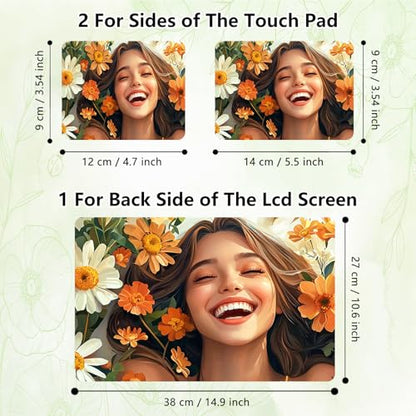 Laptop Skin Sticker Decal, Universal Reusable Vinyl Laptop Cover for 12" 13" 13.3" 14" 15" 15.4" 15.6" Notebook PC, Waterproof Scratch-Resistant with 2 Wrist Pads, Easy to Apply & Remove,Girls - color: Girls