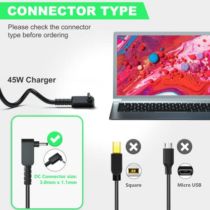 19V 2.37A 45W Charger Compatible for Acer Chromebook - Compatible for Acer Aspire 5 1 Laptop A515-46 A515-43 A515-56 A515-43-R19L A515-54 A515-54G A515-55 A517-52 A515-44 Power Supply Cord