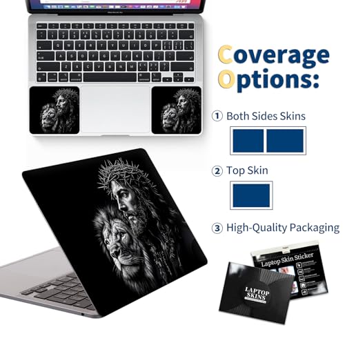 Universal Laptop Skin for 13-16 Inch Laptops,Vinyl Protective Sticker Decal,Easy DIY Trim-to-Fit for HP/Dell/MacBook,Bubble-Free & Removable,Jesus Lion - color: Jesus Lion