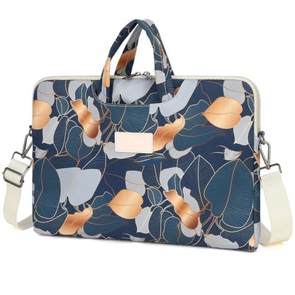 DACHEE Laptop Shoulder Bag for 15 Inch/15.6 Inch Macbook Pro - color: Leaves(07)