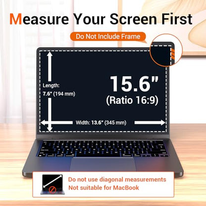 2 Pack 15.6 Inch Laptop Blue Light Screen Protector Touch Screen Anti-Glare, Computer Bluescreen Protector Compatible with Chromebook HP Pavilion ASUS Dell Acer Lenovo thinkpad 16:9 Eyes Protection Anti Scratch - color: 15.6inch