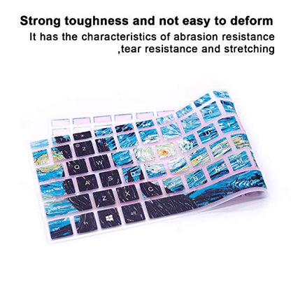 English Silicone Keyboard Cover for HP Envy x360 15.6''Series /2020 2019 Pavilion 15/Pavilion x360 15.6" Series/Envy 17 17.3" Series/Laptop 15t 17t 17-ca0011nr 17-by0040nr,Van Gogh Starry Sky - color: Z2-Van Gogh Starry Sky