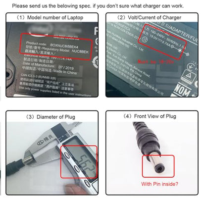 USB-C 100W 20V Input to DC 6.0 * 1.4 * 0.6mm PD Power 65W Output Charge Cable Support QC PD Type-C for Laptop (1.8m) - style: 6.0x1.4mm