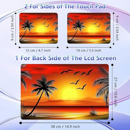 Laptop Skin Sticker Decal Cover,Sunset with Palm Trees | DIGTIALL Universal Laptop Skin Sticker, Waterproof Removable Notebook Decal Protector Cover for 12 13 14 15 Inch Laptops - color: Sunset With Palm Trees