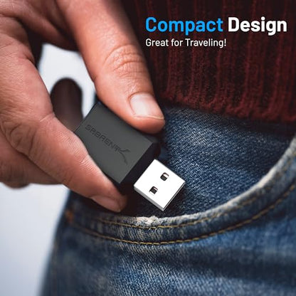 SABRENT USB External Stereo Sound Adapter for Windows and Mac. Plug and Play No Drivers Needed. (AU-MMSA) - style: USB- A