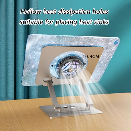 Portable Adjustable Laptop Holder 360 Degree Rotation Enhanced Cooling Travel Laptop Rack - color: Gray