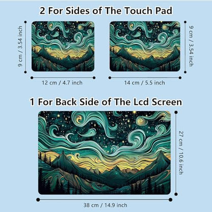 Universal Laptop Skin Sticker with 2 Wrist Pad Skins, Waterproof Scratch Resistant Vinyl Laptop Cover Decal, Cut to Fit for 11–15.6 Inch MacBook HP Dell Lenovo, Fantasy Villa - color: Fantasy Villa