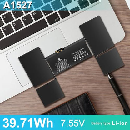 Futurebatt A1527 Battery Replacement for A1705 A1534 Battery Fit for MacBook8,1 9,1 10,1 A1534 MacBook Rtina 12 inch 12 Inch Retina EMC 2746 2991 3099 661-02267 - size: A1527 13.62 8.39 0.71in