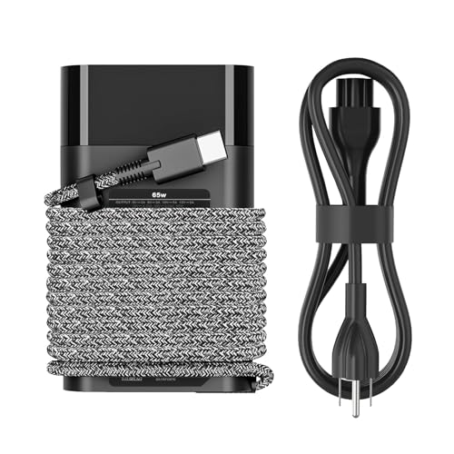 DJW 65W USB C Laptop Charger Compatible with HP Spectre x360,Envy,Elitebook x360,Pavilion, Elite x2,Chromebook,Omnibook,Dragonfly,Zbook,ProBook Travel Computer Charger USB Type C AC Power Adapter - color: Jet Black1