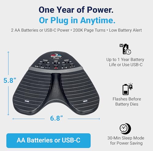 PageFlip Firefly Bluetooth/USB Page Turner Pedal - style: Firefly