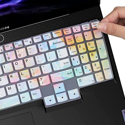 Keyboard Cover Skin for 2025 2024 2023 Lenovo Legion 5 5i 5p 5pi 7 7i 15.6" 16" 17.3" / Legion 5/5i/7/7i Pro 16" /Legion Slim 7 7i 15.6 /Legion 7 15.6" 16"/Ideapad Gaming 3 3i, US Layout - color: Colors