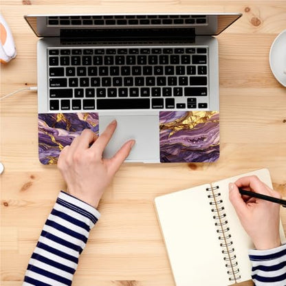 Universal Laptop Skin, DIY Cut-to-Fit Vinyl Cover Compatible with HP, Dell, Lenovo, Mac (13.3" to 15.6"), Anti-Scratch, No Residue & Bubble-Free Protective Decal Sticker, Amethyst Geode Marble - color: Amethyst Geode Marble