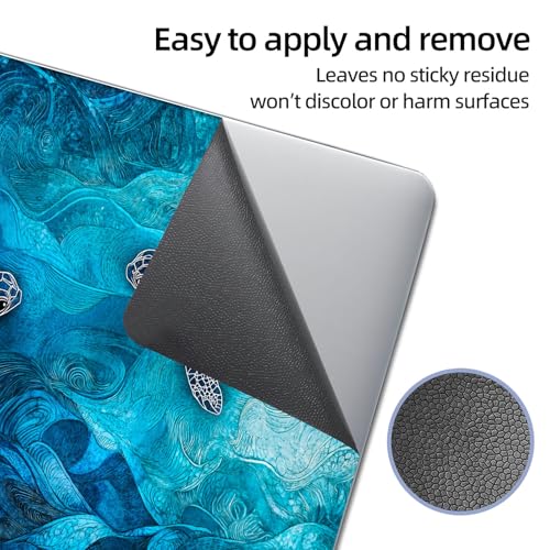 Universal Laptop Skin Sticker Decal, 12"-15.6" Aesthetic Vinyl Wrap, Blue Sea Turtles Waterproof Notebook Cover Art Protector for MacBook HP Dell Lenovo, Fits 13" 14" 15" 15.6" - color: Blue Sea Turtles
