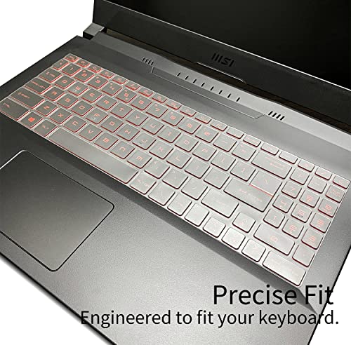Keyboard Cover for MSI Cyborg 15 A13VE 2023, MSI GL66 GL76, Stealth GS77, Katana GF66 GF76, Raider GE78 HX, MSI Sword 15 17, MSI Crosshair 15.6" 17.3", Stealth 16 17 Studio Keyboard Skin Accessories