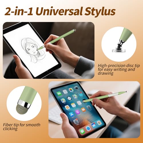 Bopomofo Stylus Pen for Touchscreen,3PCS 2-in-1 Magnetic Stylus Pen | High Sensitivity & Precision Stylus,Extended Pen Body Design,Compatible with Touch Screens(6 Tips+2 Magnetic Sheets) - color: Blue/Light Green/Dark Green
