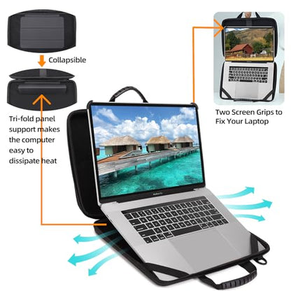 13-14 Inch Laptop Case Hard Shell, Protective Laptop Carrying Case with Stand for Heat Dissipation - color: Silver, size: 13-14 Inch