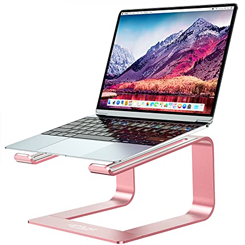 Urmust Laptop Stand for Desk - Ergonomic Computer Stand Riser Holder for MacBook Air Pro, Dell, HP, Lenovo, Samsung, Alienware Laptops 11-15.6" (Pink, Up to 15.6" Laptop) - color: D-Rose Gold